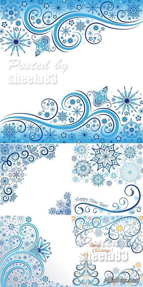 Winter Backgrounds Vector 3