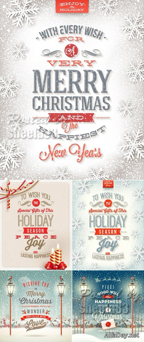 Christmas & New Year 2015 Vector 2