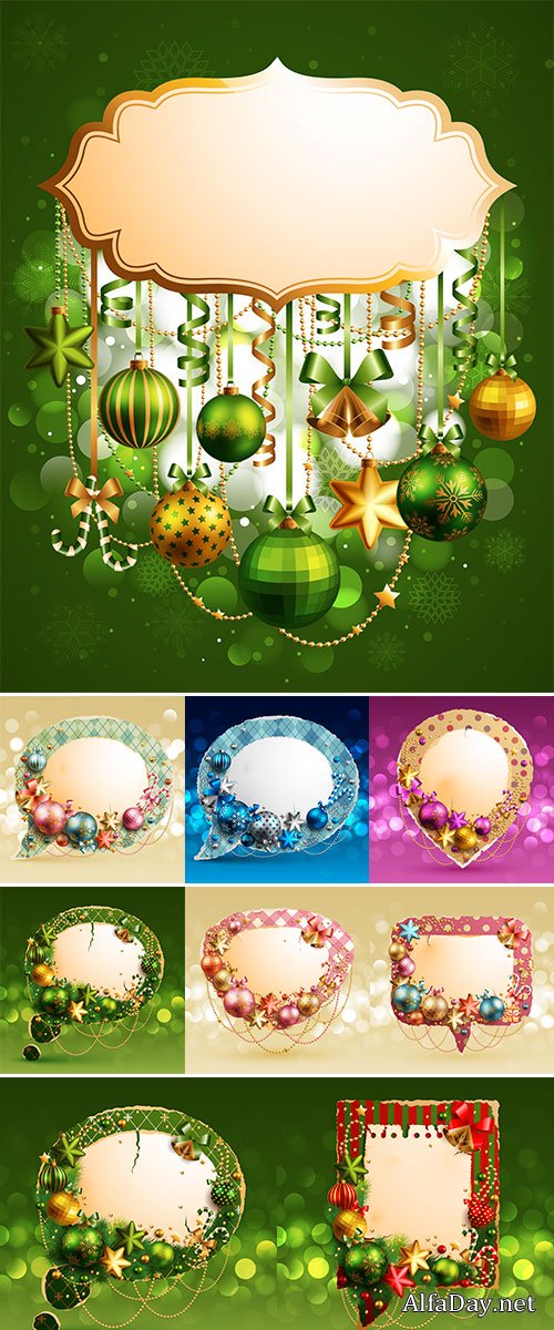 Stock Christmas vintage bubble,  Stock Illustration