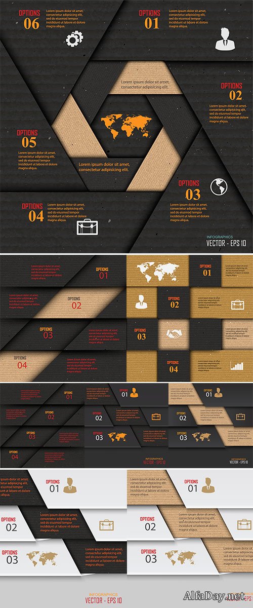 Stock Paper progress steps, Vector design template,infographics design