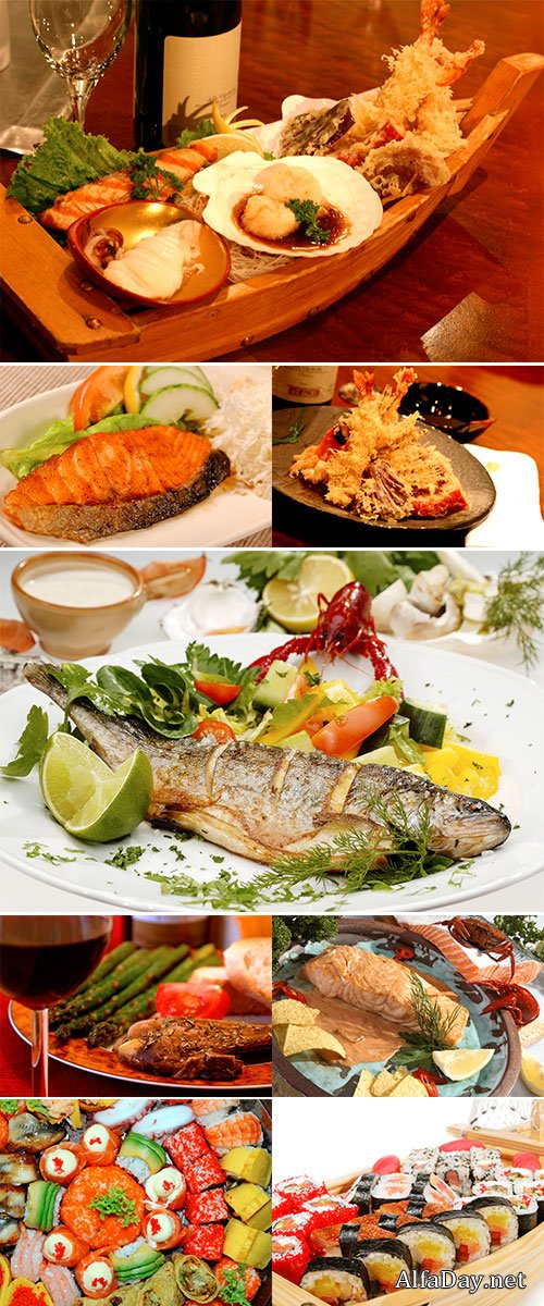 Seafood dishes, Stock Image