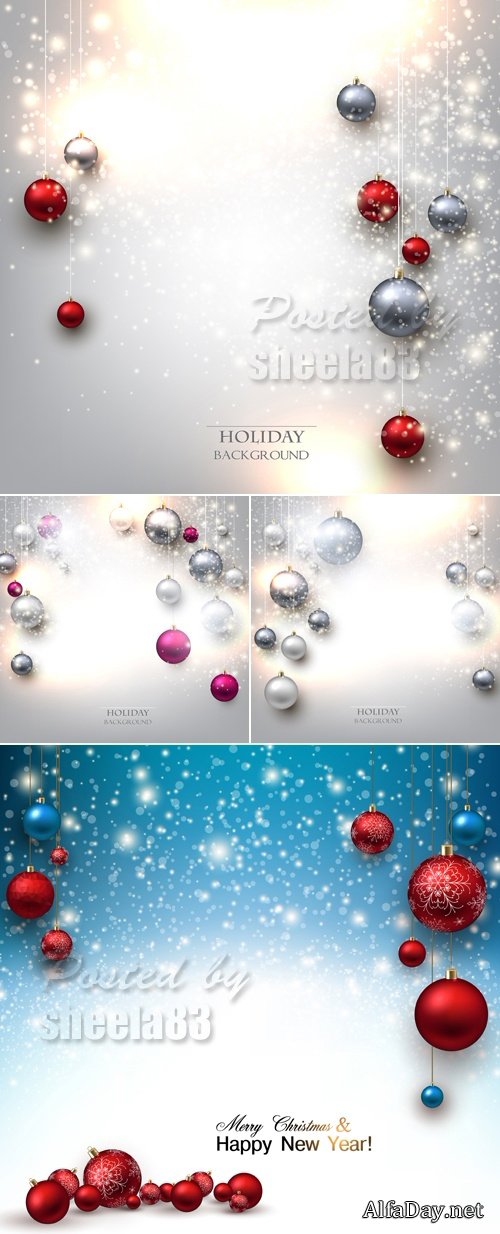 Elegant Christmas Backgrounds Vector 2