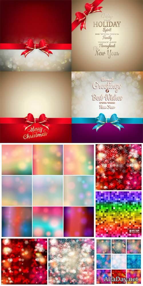 Festive Christmas card, vector backgrounds