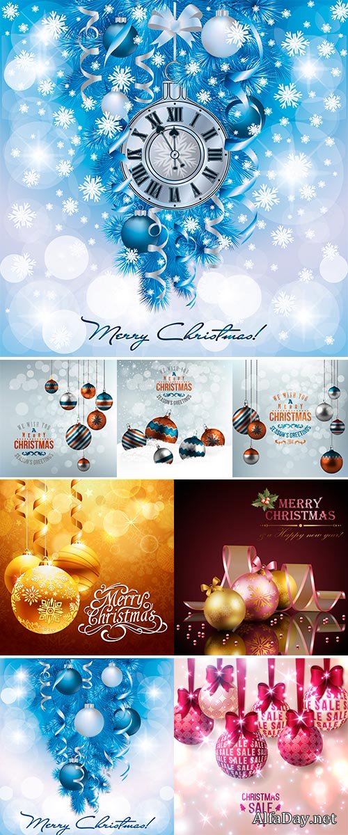 Stock Holiday background with christmas balls, Stock Illustration vector