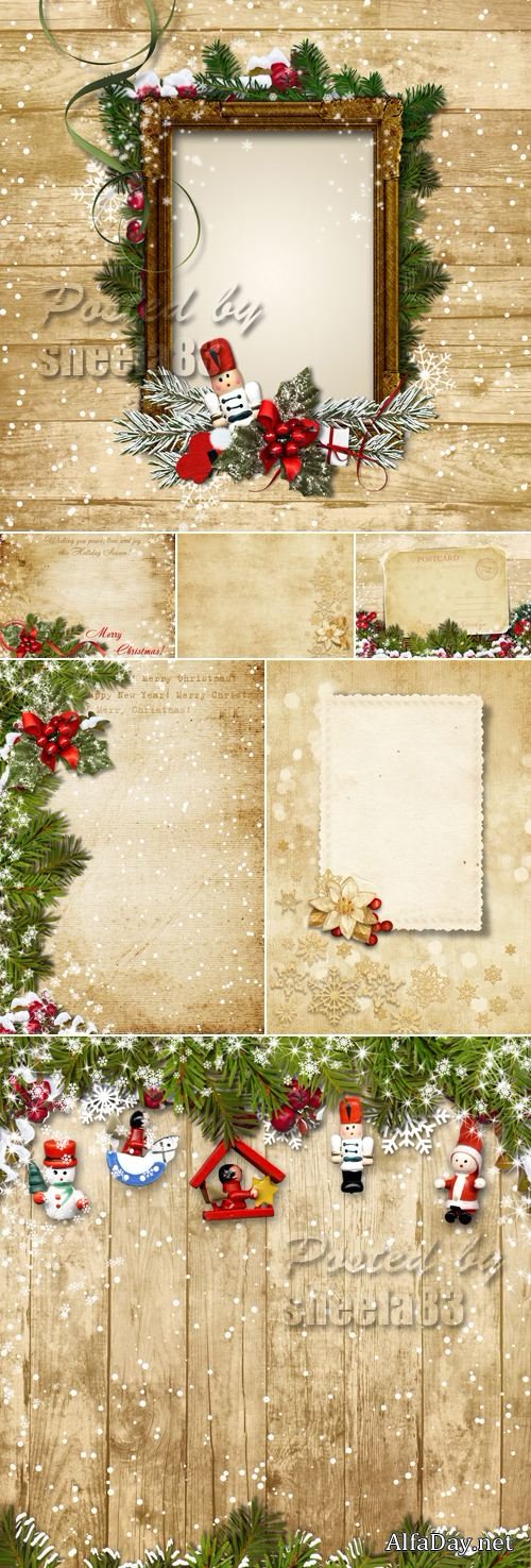 Stock Photo - Vintage Christmas Backgrounds 5