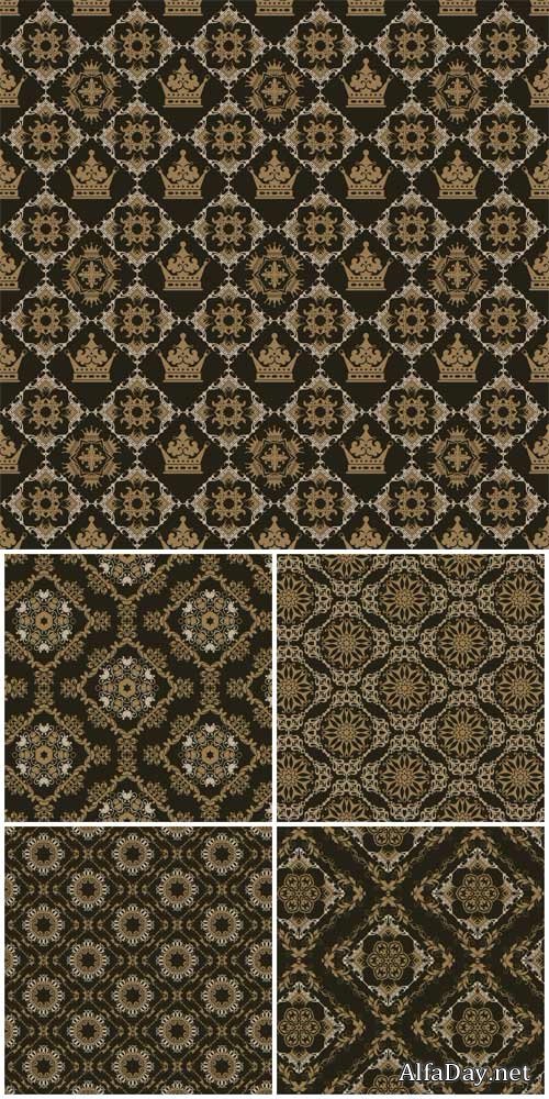 Vector backgrounds with various patterns, floral texture