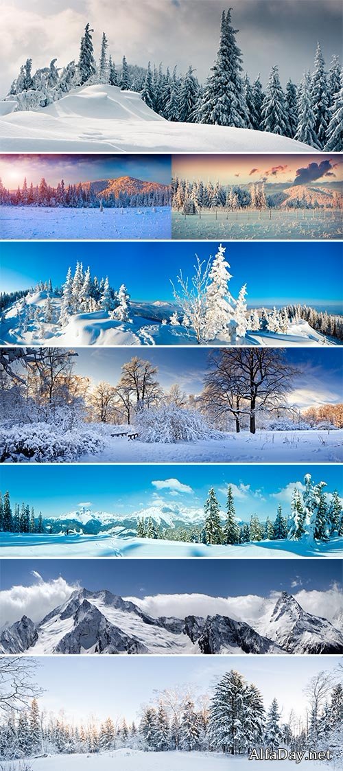 Stock Photo Winter mountains, panorama