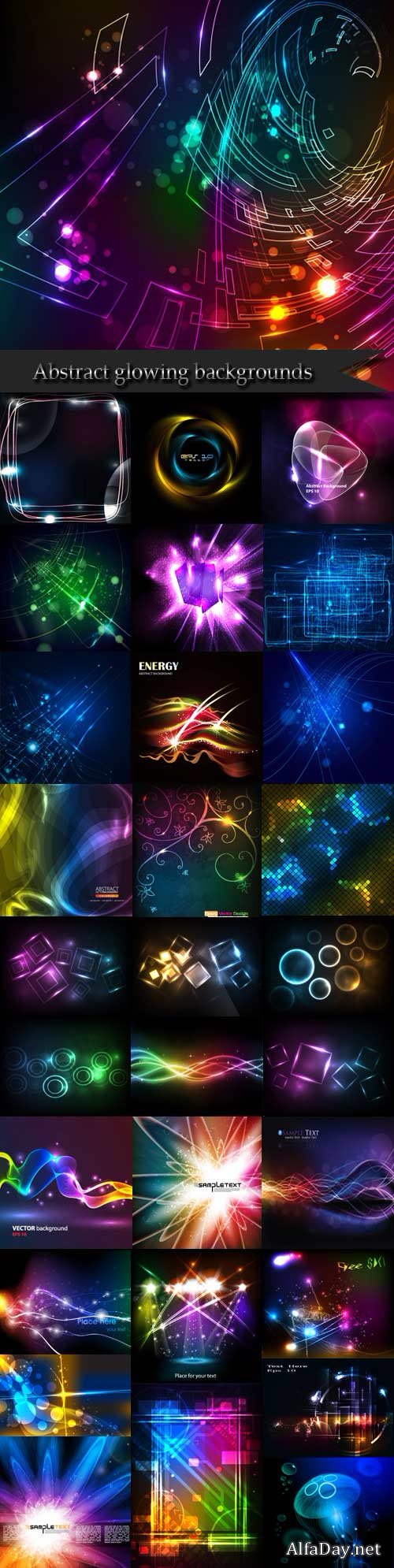 Abstract glowing backgrounds