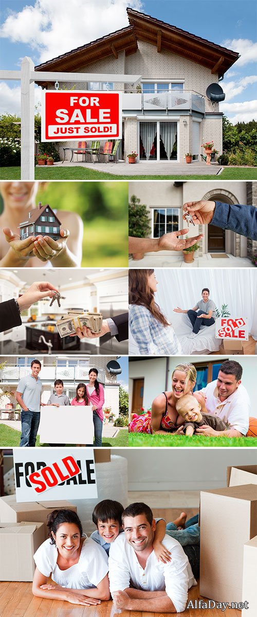 Stock Photo A beautiful new house