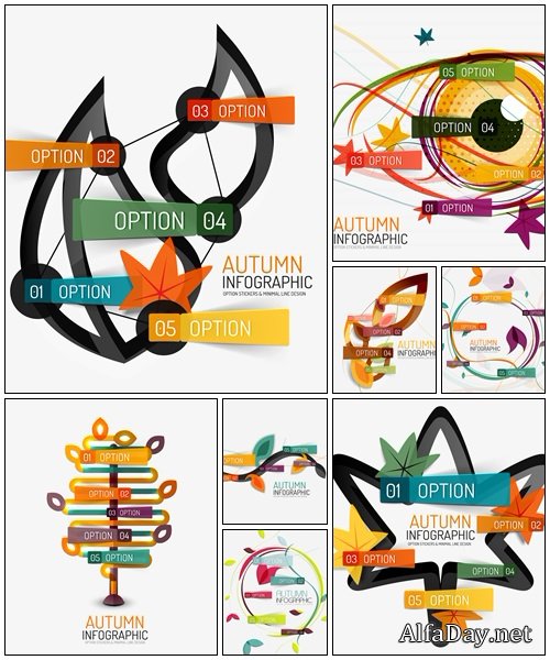 Autumn infographics -  vector stock