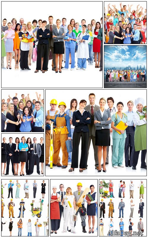 Group of workers people - Stock Photo