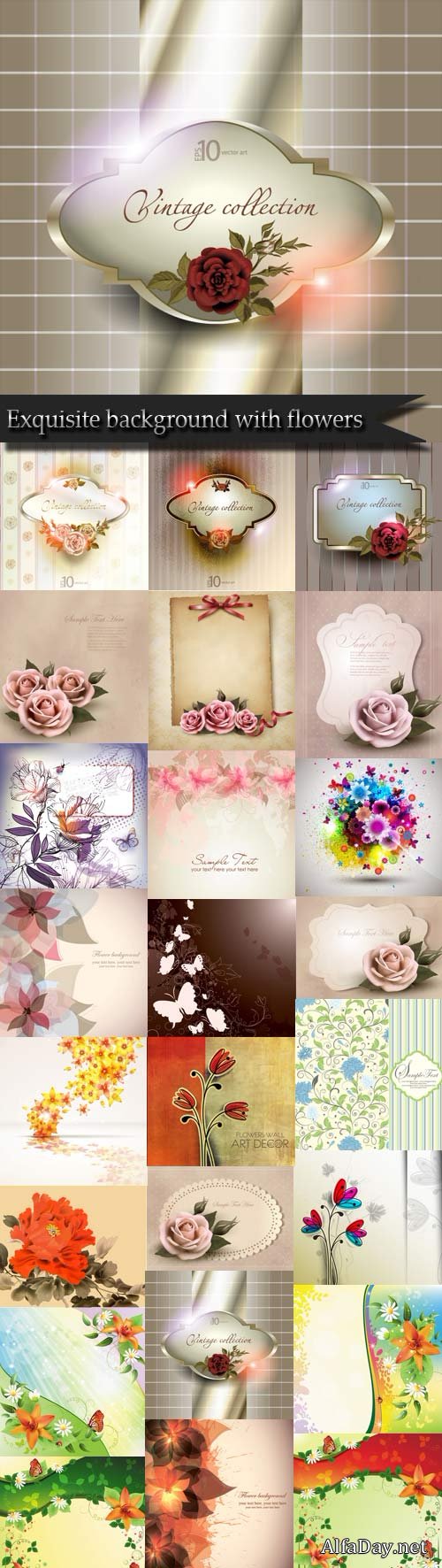 Exquisite background with flowers