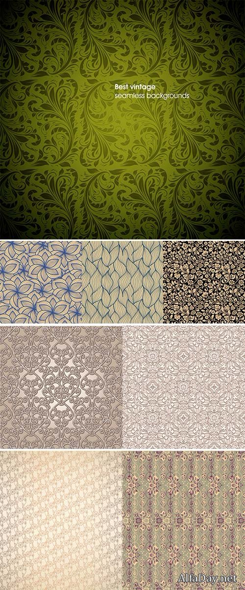Stock Retro seamless pattern for page decoration, Abstract floral background