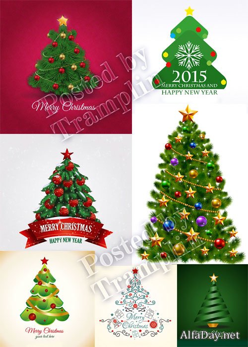 ���������� ���� � ������� - New Year trees in a vector