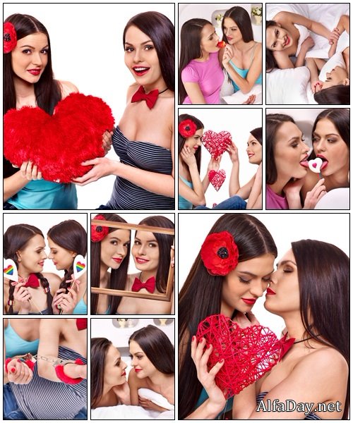 Two women in love - Stock Photo