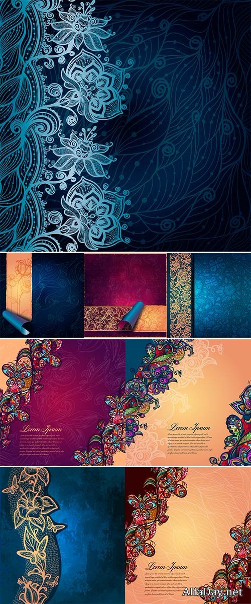 Stock Vector abstract floral decorative background, Stock Illustration