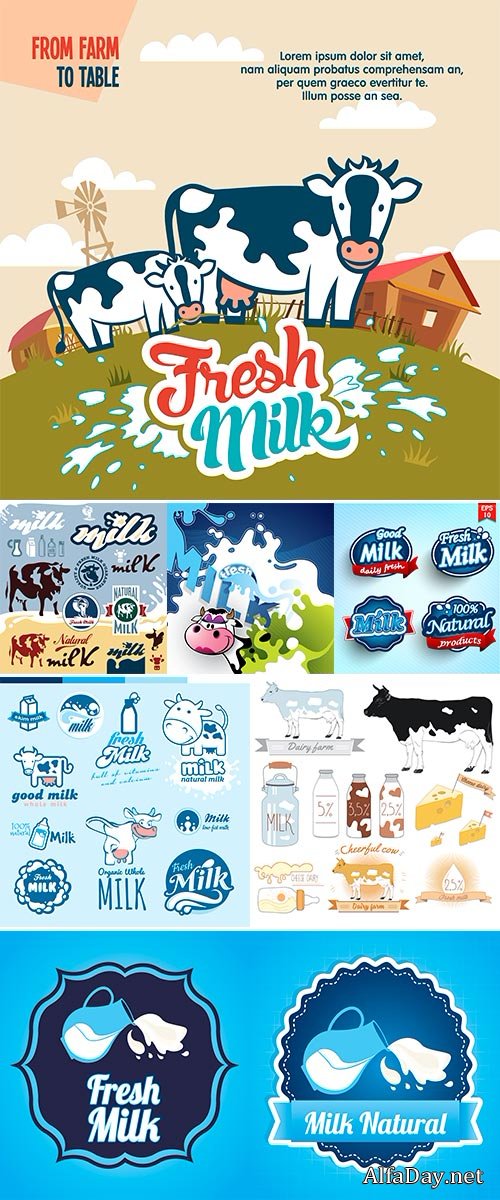 Stock  A splash of_milk, Vector illustration