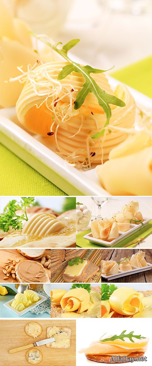 Butter melting on baked potato  -  Stock Image