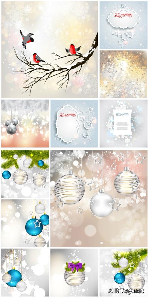 Christmas vector, Christmas tree balls