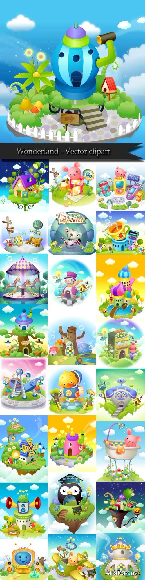 ��������� ������ - ������� ��������� ������� / Wonderland Vector clipart