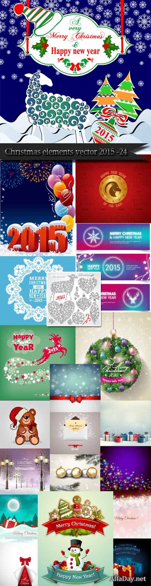 Christmas elements vector -24