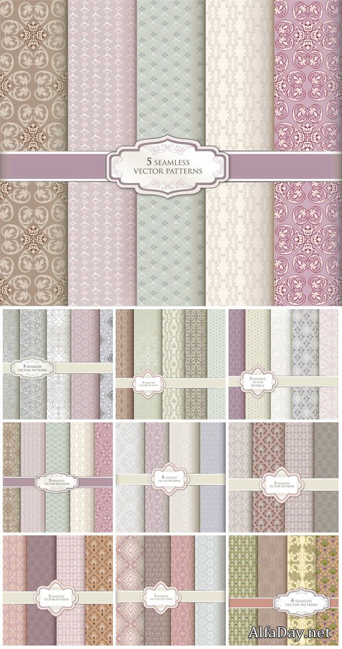 Seamless vector texture, beautiful backgrounds with patterns