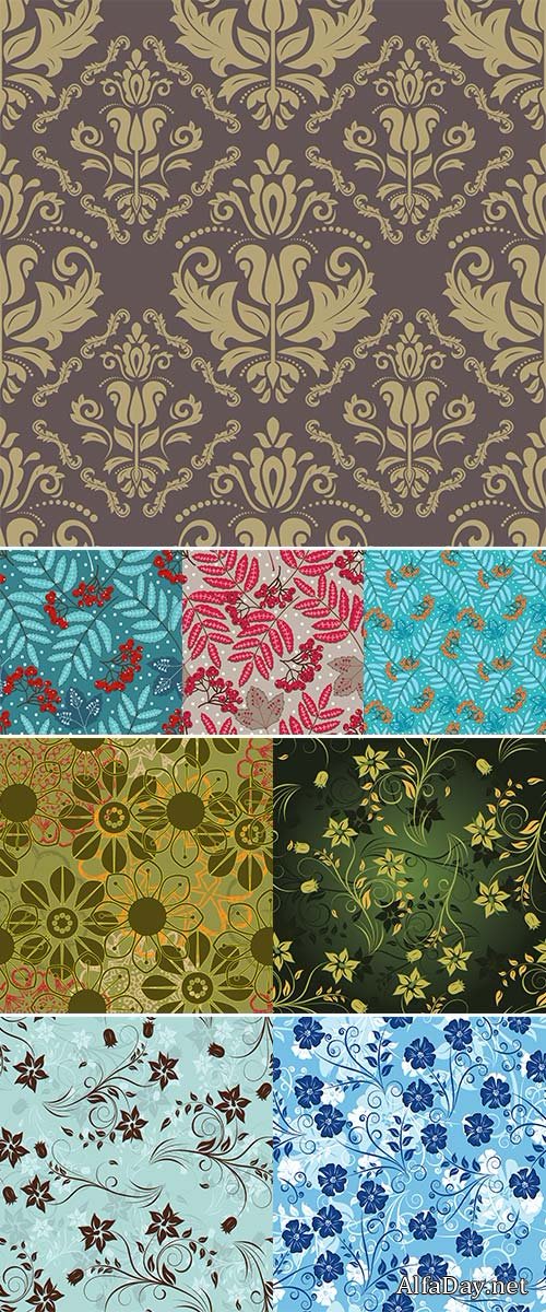 Stock vector Floral seamless background  -  Stock Illustration