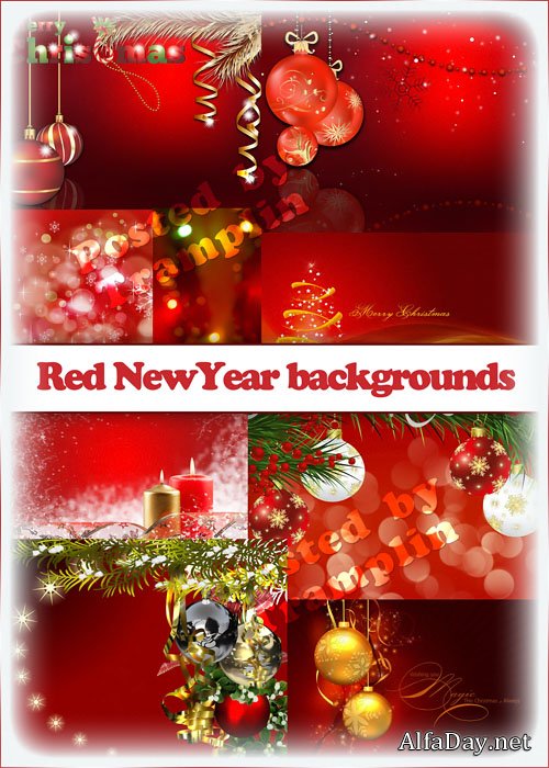 �������� ���������� ���� - Red New Year backgrounds