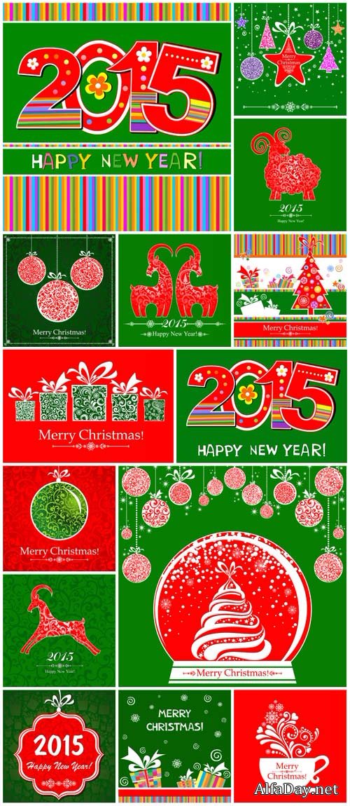 Christmas, holiday background with New Year's attributes in the vector