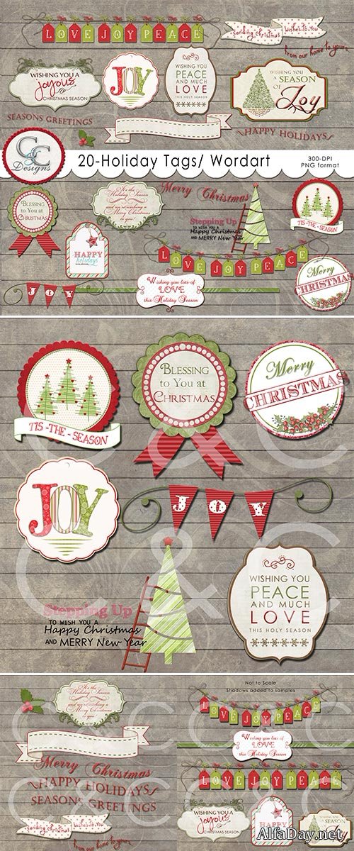 Holiday Tags Elements