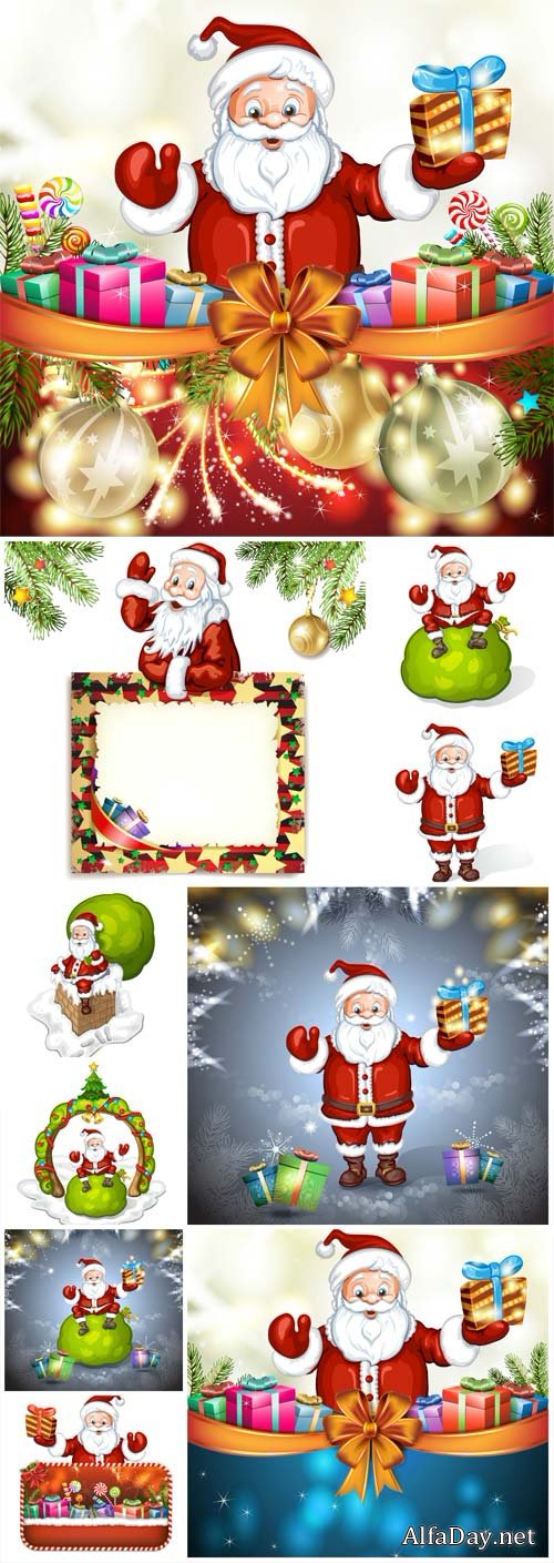 Santa Claus and Christmas, vector