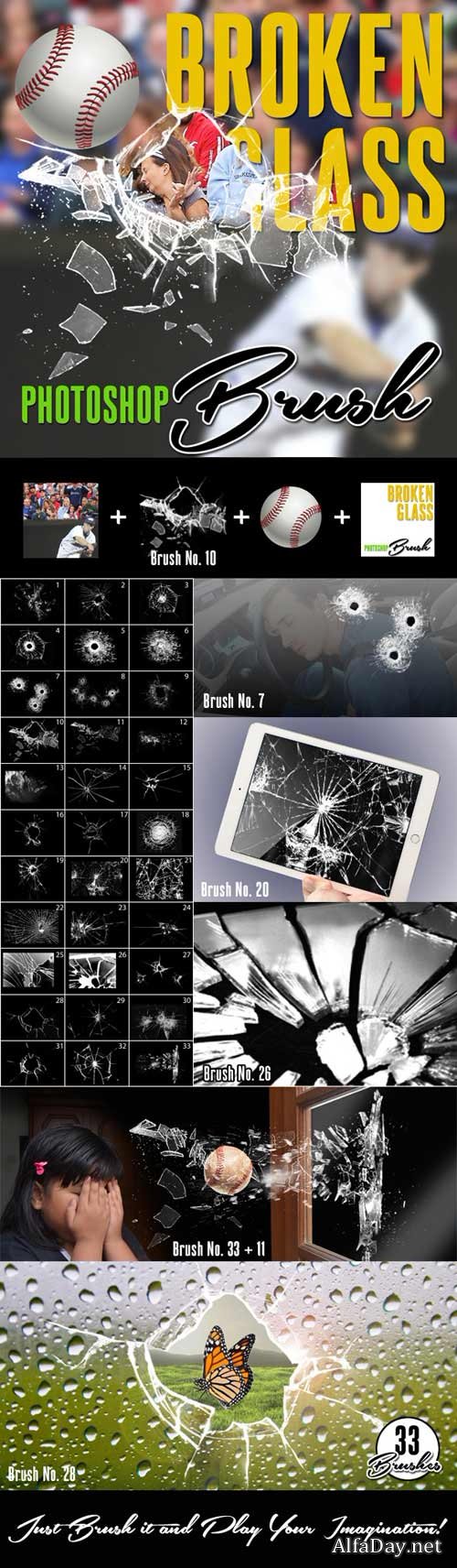 Graphicriver - Broken Glass Photoshop Brush 