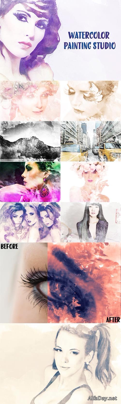 Watercolor Painting Studio PSD