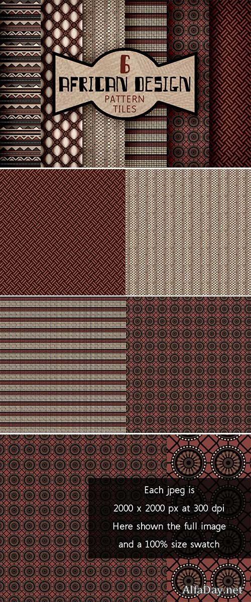 African Textile Design Pattern Tiles