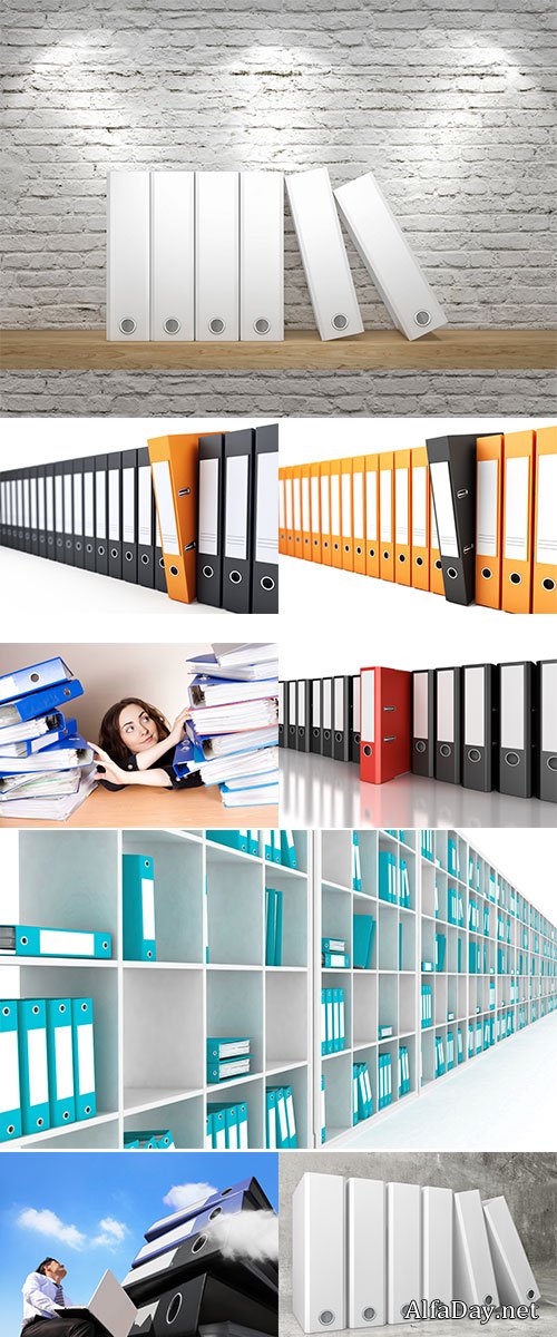 Stock Photo Lots of office folders