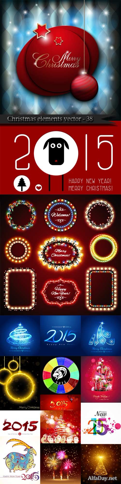 Christmas neon lights vector
