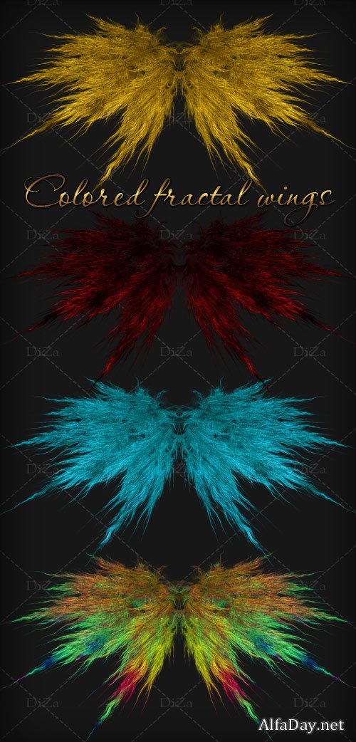 Colored fractal wings