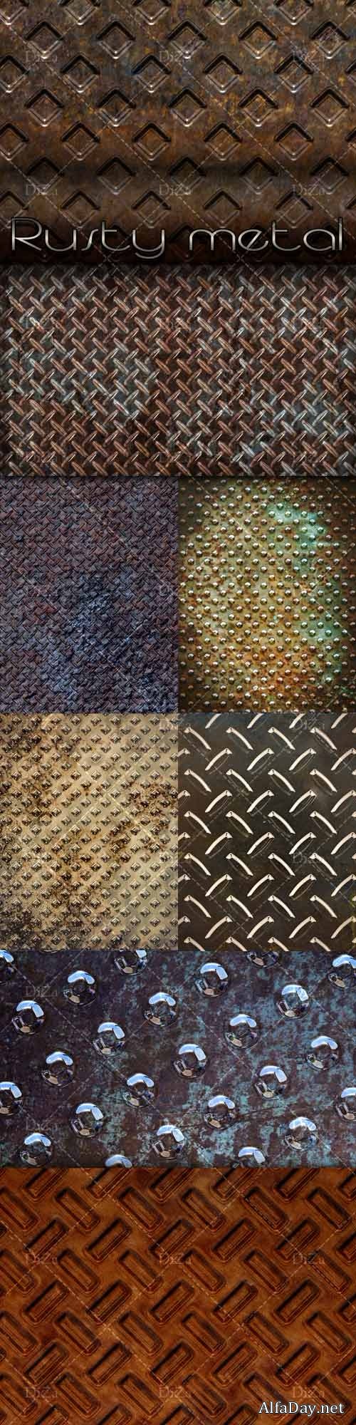 Rusty metal textures for design