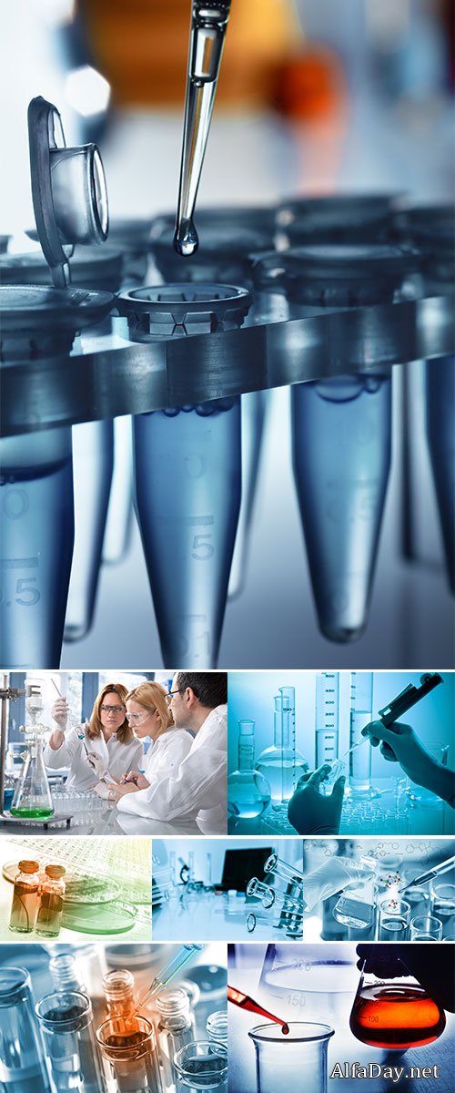 Stock Photo Chemist dropping the clear reagent into test tube for reaction testing in chemical laboratory