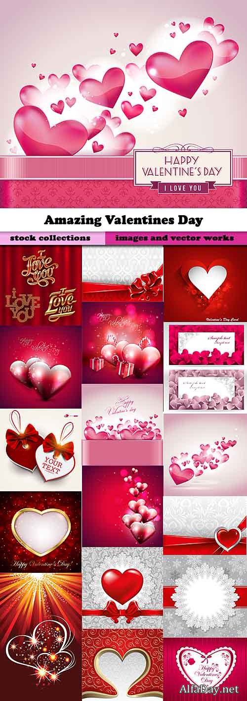 ��������� ���� � �������� - ���������� / Valentine's Day vector cards