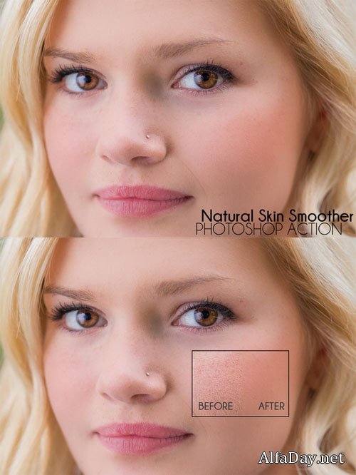 ����� ��� �������� - ������������ ���� / Natural Skin Smoother Action for Photoshop