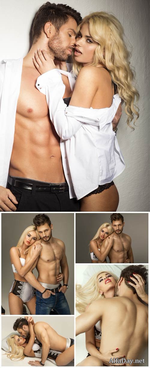 Young couple in love, man and woman - Stock Photo