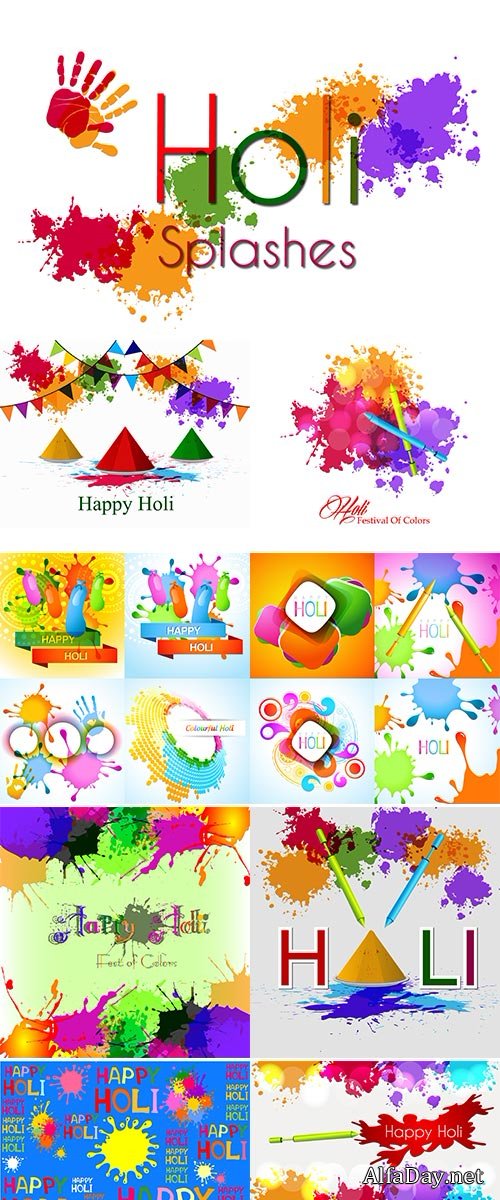 Stock: Happy holi, vector