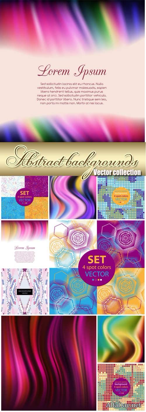 Vector collection of abstract backgrounds