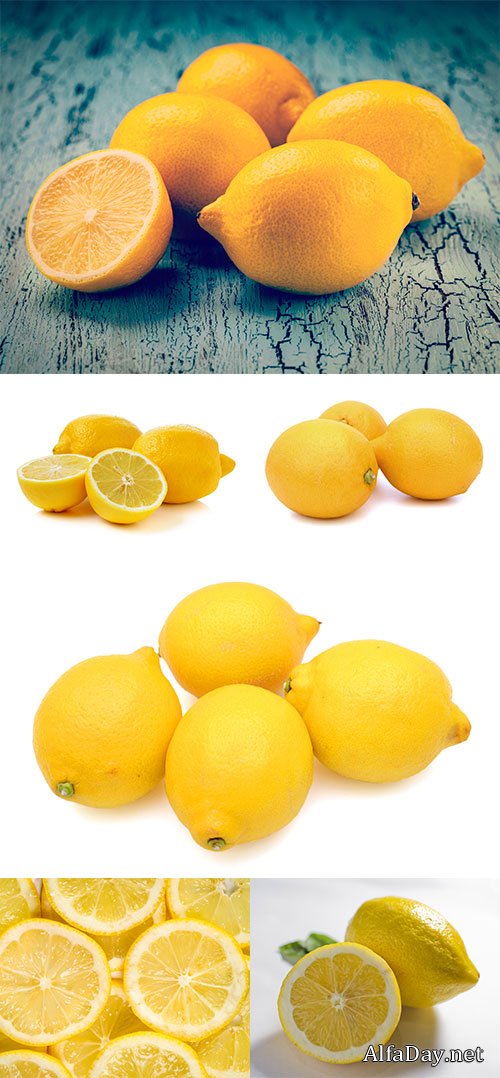 Stock Photo: Yellow ripe lemons