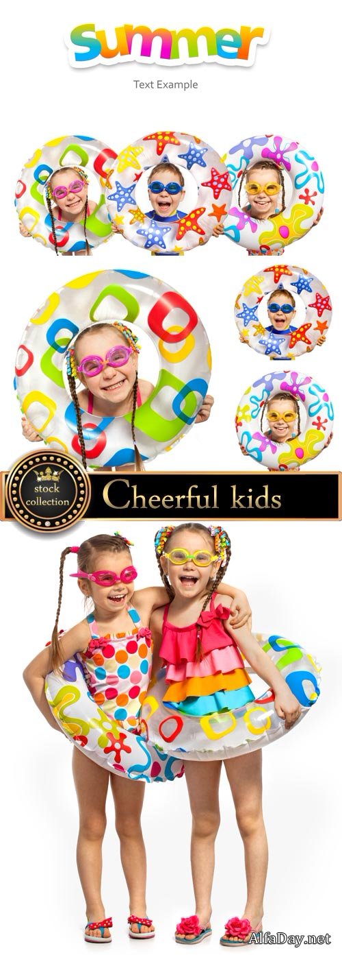 �heerful kids and summer - stock photos