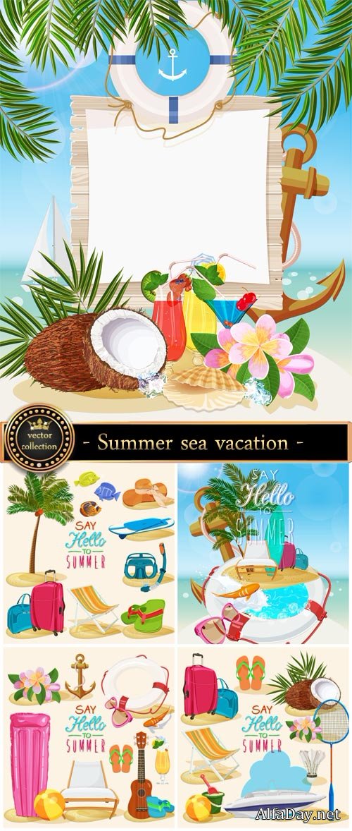 Vector on the marine theme