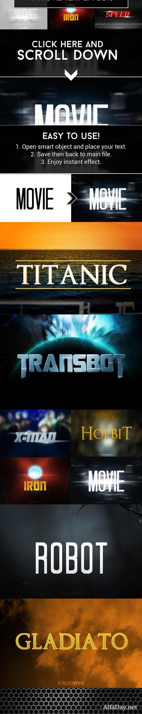 ��������� ����� �� ��������� ������� / Movie Text Effects