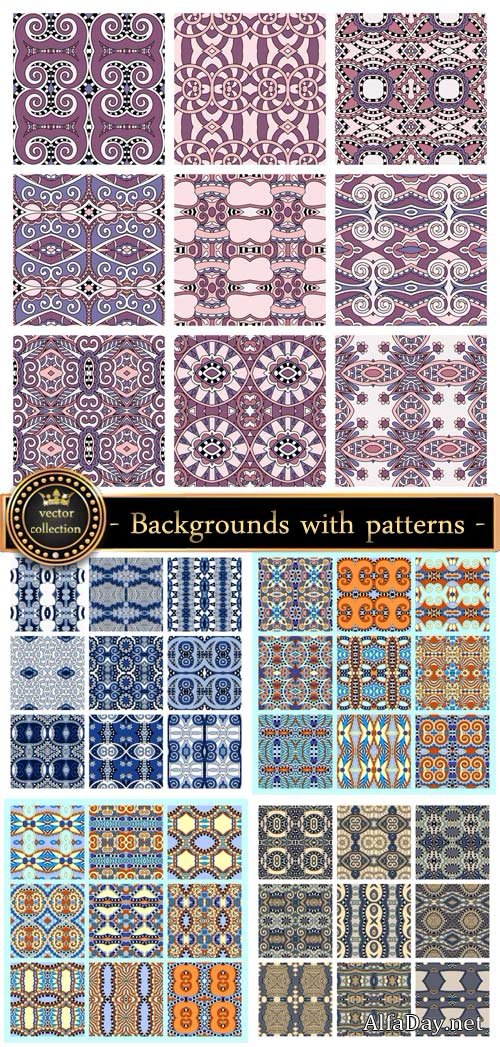 Vector background with patterns, geometric patterns