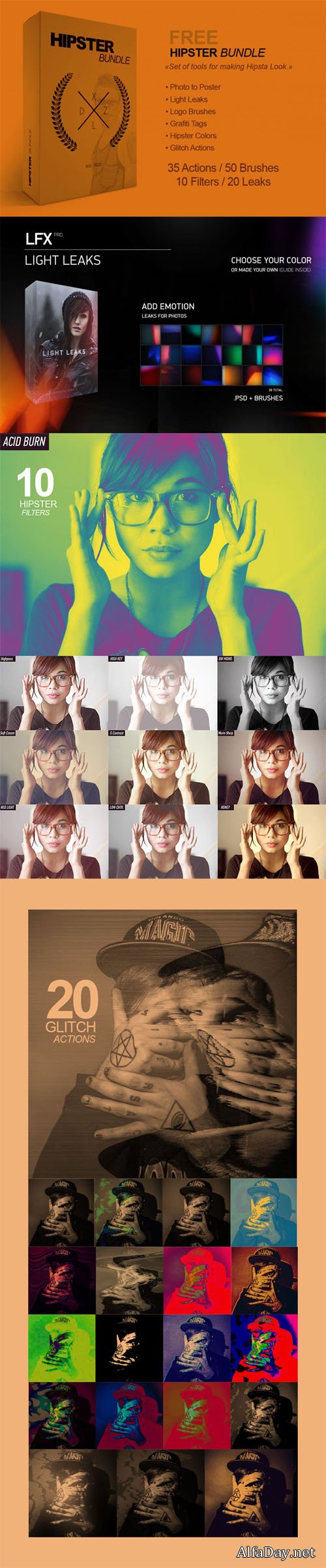 Hipster Style Effects Graphic Resources Bundle
